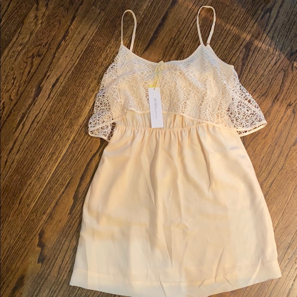 BCBGeneration light peach dress size small NWT